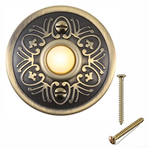 Moderner Bronze-Klingelknopf, kabelgebunden, Türklingelknopf, LED-beleuchtete Türklingel mit LED-Beleuchtung für Haustür von CARMOTTER