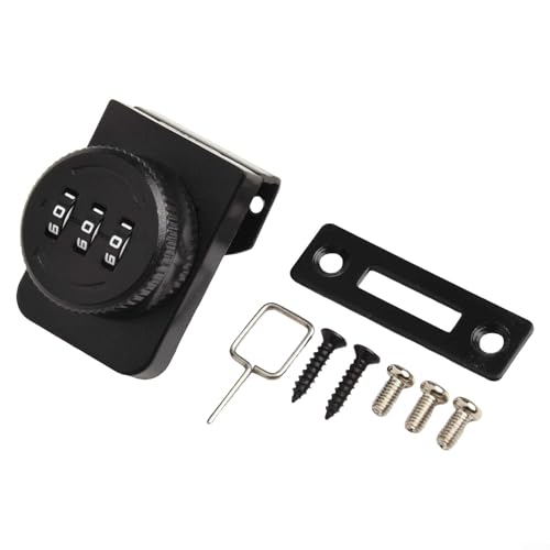Mühelose Sicherheitslösung Zinklegierung Passwortschlösser für Schränke und Schiebetüren (A Schwarz) von CARMOTTER