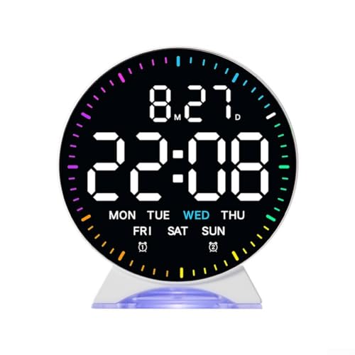 Multifunktionale elektronische Uhr mit Alarm, laufender Sekundenzeiger, Datums- und Tagesanzeige und Schlafmodus-Funktion (A) von CARMOTTER