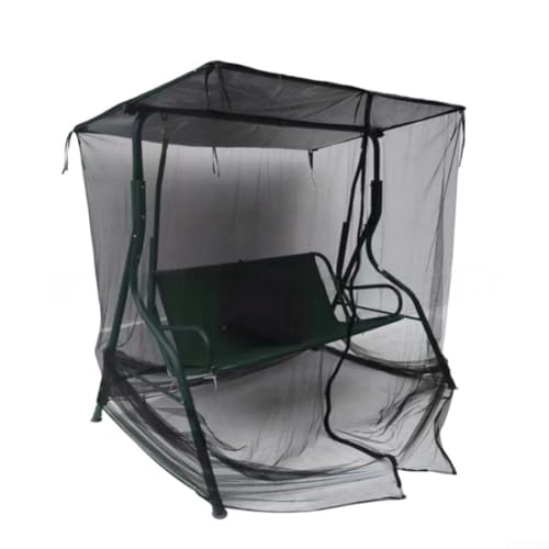 Outdoor Swing Chair Net Extra Large Zipper Garden Blackout Curtain Closure Net Curtain Mesh Sunshade(185 * 125 * 205cm) von CARMOTTER