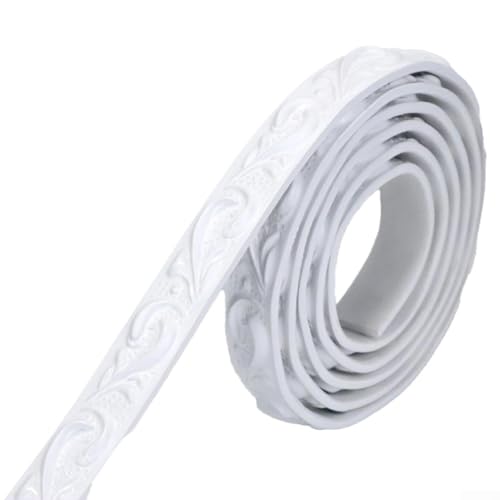 PVC Dekorative Wandkantenlinie, weiches Drahtrahmen-Design für elegante Heimdekoration und Wandschutz (H) von CARMOTTER