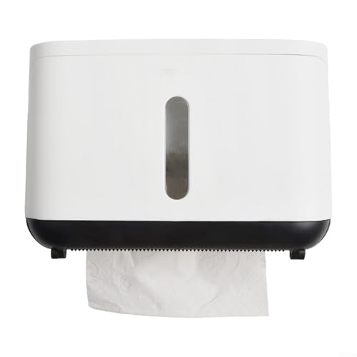 Papierhandtuchhalter zur Wandmontage mit wasserdichter Aufbewahrung und Tragfähigkeit, mit transparentem Fenster für einfache Papierüberwachung (B) von CARMOTTER