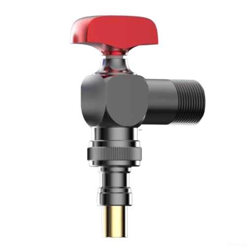 Platzsparendes Design des dreieckigen Ventilschalters aus Messing passt perfekt in enge Räume während Lecks (rot-grau) von CARMOTTER