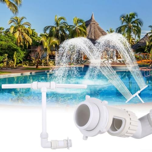 Pool Dual Head Springbrunnen Einstellbare Wasserfall Spray mit Dual Head Schwimmbad Brunnen von CARMOTTER