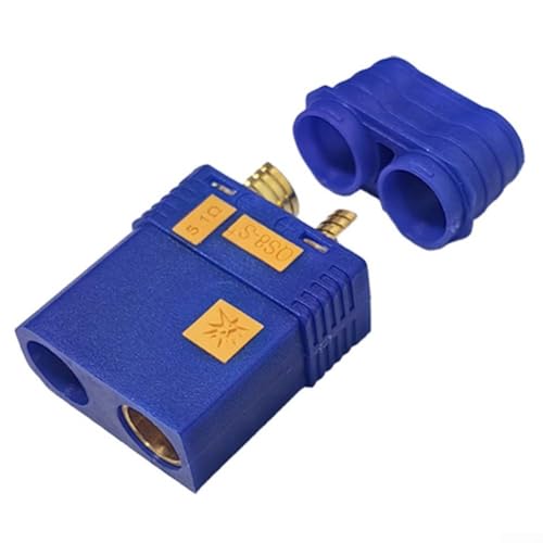 QS8S+ Batterieanschluss mit antistatischer Funkenprävention und umgekehrtem, nicht polarisiertem Design, geeignet für Drahtstärke 8, 10 AWG und Hochspannungseinsatz (blaue Buchse) von CARMOTTER