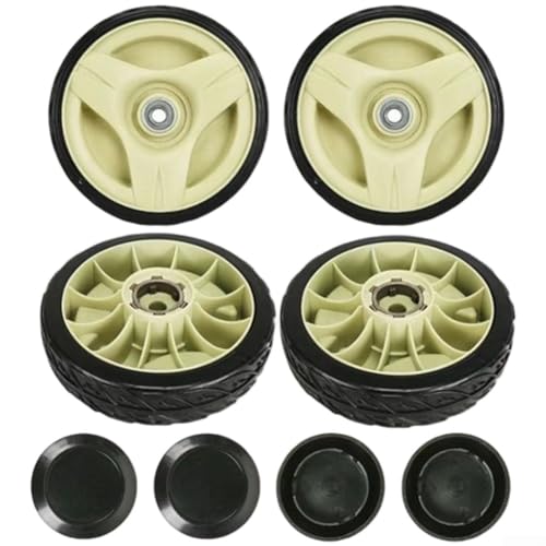 Rasenmäher-Hinterräder, 19,5 cm (7 3/4 Zoll) Vorderräder für Honda HRU Rasenmäher mit Doppelkugellager aus Metall und Kunststoff (wie abgebildet), 4 Stück von CARMOTTER