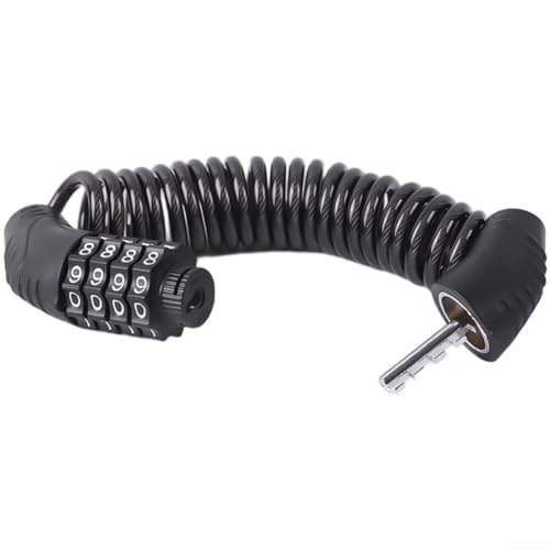 Robustes Kabel-Fahrradschloss mit 5-stelligem Passwort, Anti-Diebstahl-Kettenschloss für tragbares Motorrad (2 Set) von CARMOTTER