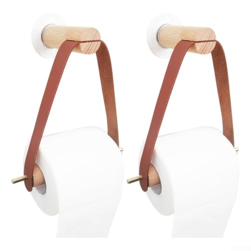 Rostbeständiger Toilettenpapierhalter aus Holz und Kupfer für Bad und Küche (Braun) von CARMOTTER