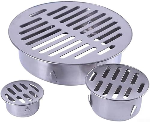 Runder Abflussschutz, Edelstahl Balkon Drainage Dach Runde Boden Drainage Abdeckung Regenwasser Rohrkappe, Für Outdoor Drainage Rohre, Auspuffrohre von CARMOTTER