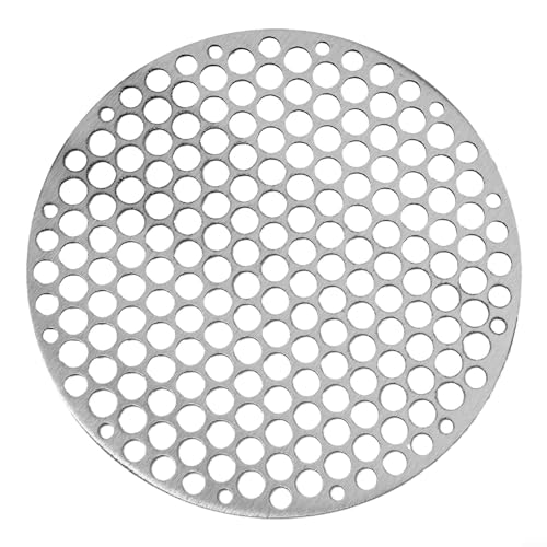 Rundes Grillnetz aus Edelstahl, Mehrzweck-Grillrost, für Grill, Kekskuchen (18 cm) von CARMOTTER