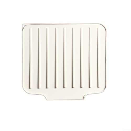 Rutschfeste Silikon-Abtropfmatte für Küchentheken, erhöhtes Design mit diagonalen Rillen zur Verbesserung der Luftzirkulation und zum Trocknen von Oberflächen (weiß) von CARMOTTER