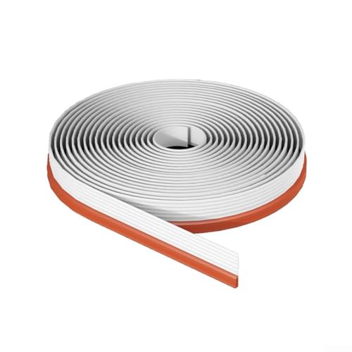 Schiebefensterdichtungsstreifen für maximale Effizienz bei der Blockierung von Luftstrom und Staub an der Unterseite der Tür, 400 cm Länge (weiß und orange) von CARMOTTER