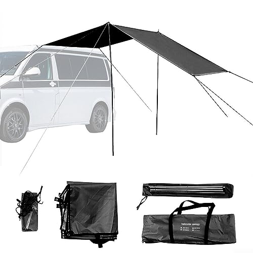 Schwarzes Sonnendach, 1 x 3 x 1,5 m, Universal-Vorzelt für Wohnmobile, Lieferwagen, Wohnmobile oder Wohnwagen von CARMOTTER