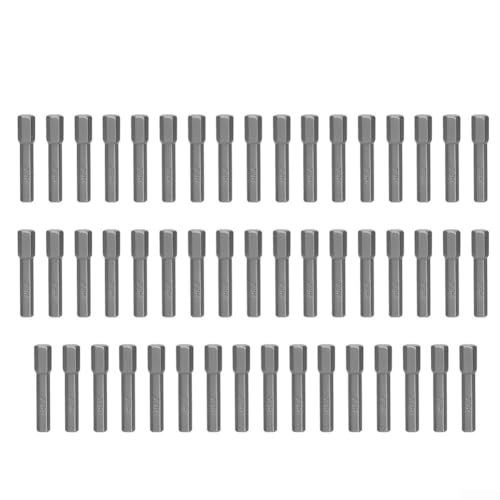 Sechskant-Schraubendreher-Bit-Set, 50 Stück Sechskant-Bohrer-Bits, Sechskantschaft, magnetischer Muttern-Setter-Schraubendreher, hochfester Stahl (H2,5) von CARMOTTER
