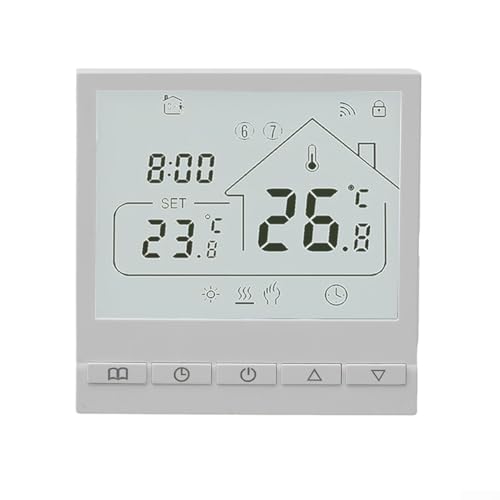 Smarter programmierbarer Bodenthermostat mit Fernzugriff und Sprachaktivierung für Fußbodenheizungen (WiFi 3A) von CARMOTTER