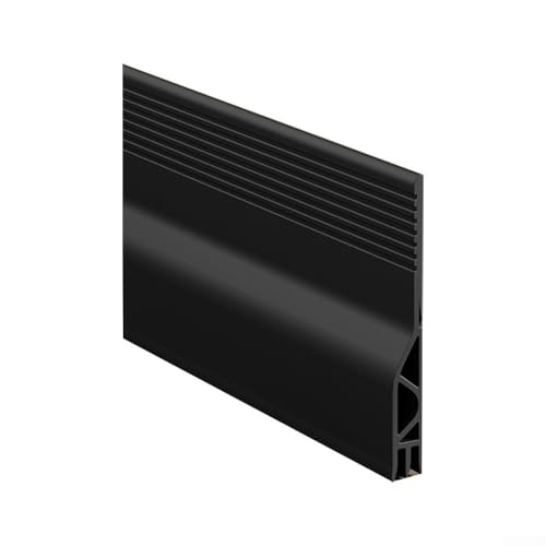 TPE Türbodendichtungsleiste für Wind- und Schalldämmung 100cm Länge, einfache Montage (schwarz) von CARMOTTER