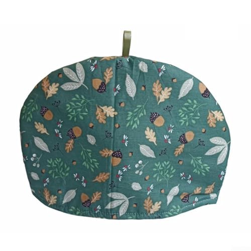 Teekannen-Isolierhülle mit Baumwoll-Außenseite und Polyesterkern, entworfen, um Wärme zu bewahren und vor Staub zu schützen, passend für verschiedene Teekannengrößen, inklusive Aufhängeschlaufe (24#) von CARMOTTER