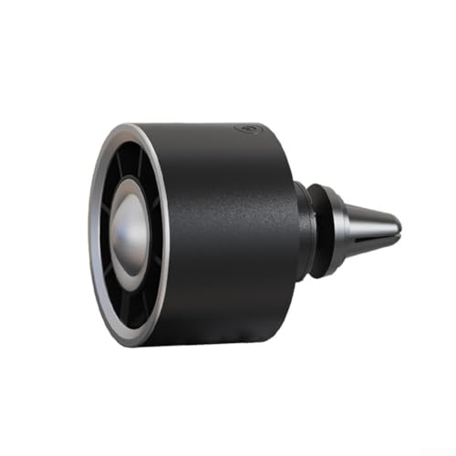 USB-betriebener Mini-Auto-Ventilator, lebendiger RGB-LED-Lichtclip für Klimaanlagen-Auslass mit einstellbarem Luftstrom für Komfort (schwarz) von CARMOTTER