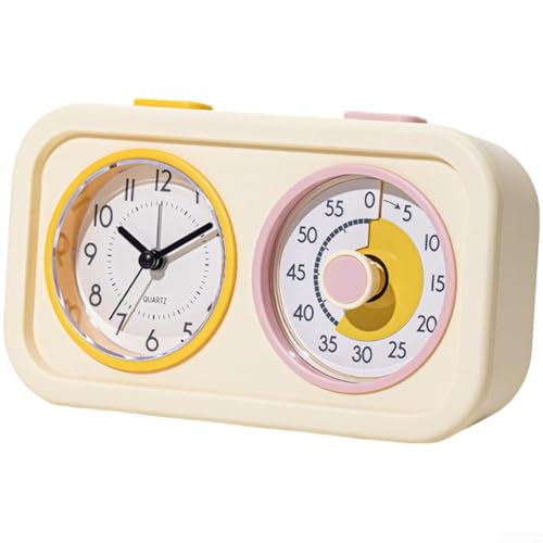 Visueller 60-Minuten-Küchentimer mit einstellbaren Alarmstufen und mehreren Stilen, leiser Batteriebetrieb, benutzerfreundliches Design mit Magnet- und Wandhalterungsoptionen (Gelb) von CARMOTTER