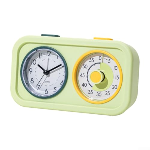 Visueller 60-Minuten-Küchentimer mit einstellbaren Alarmstufen und mehreren Stilen, leiser Batteriebetrieb, benutzerfreundliches Design mit Magnet- und Wandhalterungsoptionen (Grün des Rinds) von CARMOTTER