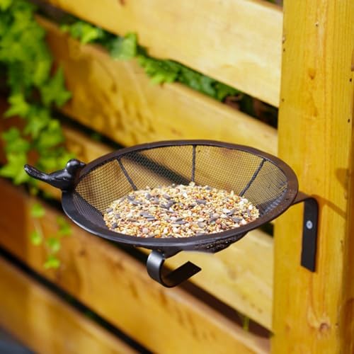 Vogelfutterstation zur Wandmontage, Edelstahl, für den Garten, Vogelfutterschale für Vogelbeobachtung im Freien von CARMOTTER