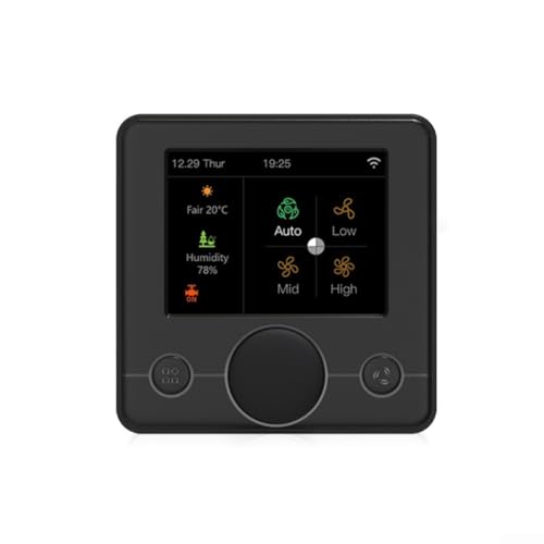WLAN Thermostat für Gaskessel und Wasserheizung mit elektrischer Fußbodenheizungsunterstützung und Sprachkompatibilität (Gasboiler.Schwarz) von CARMOTTER