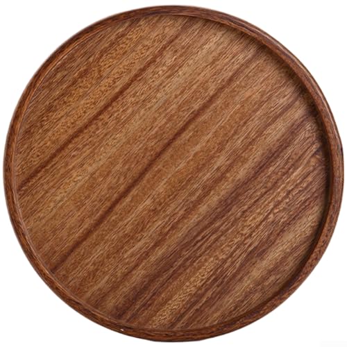 Walnussholz-Teeserviertablett, japanischer Stil, Holzteller, Snackplatte, dekoratives Schminktablett für Kaffee, Dessert, trockenen Tee (B) von CARMOTTER