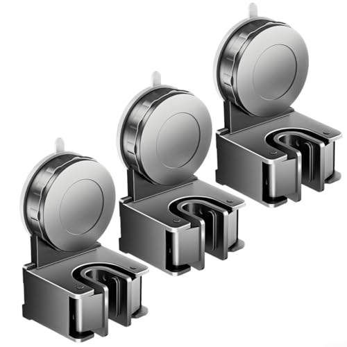 Wandhalterung für Wischmopp und Besen mit fortschrittlichem Saugnapf-Design, platzsparend, 3 Stück (B) von CARMOTTER