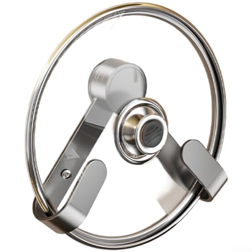 Wandmontierter Saugnapf, drehbarer Topfdeckel-Halter, Küchen-Organizer für Pfannen-Abdeckung (A) von CARMOTTER