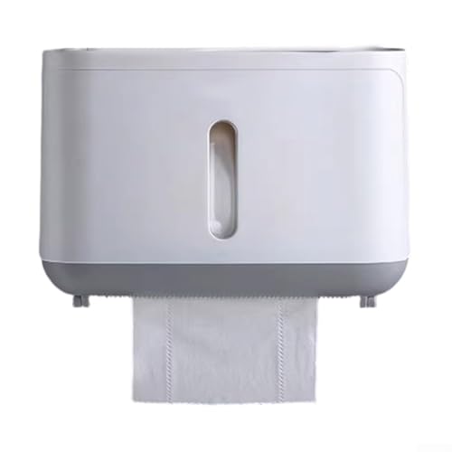 Wasserdichter Papierhandtuchhalter zur Wandmontage mit doppelten Ausgängen und transparentem Fenster, entworfen für Badezimmer oder Küchen mit Tragfähigkeit für schwere Rollen (A) von CARMOTTER