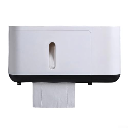 Wasserdichter Papierhandtuchhalter zur Wandmontage mit doppelten Ausgängen und transparentem Fenster, entworfen für Badezimmer oder Küchen mit Tragfähigkeit für schwere Rollen (D) von CARMOTTER