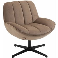 Sessel tinos Velour Bezug, braun von CARO-MÖBEL