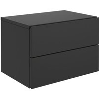 Wandregal Nachtschrank ANNI mit 2 Schubladen in schwarz von CARO-MÖBEL