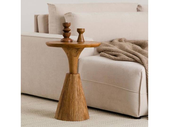 Beistelltisch BHIMA aus massivem Mangoholz – Natur Beistelltisch BHIMA aus massivem Mangoholz – Natur von CARO-Möbel