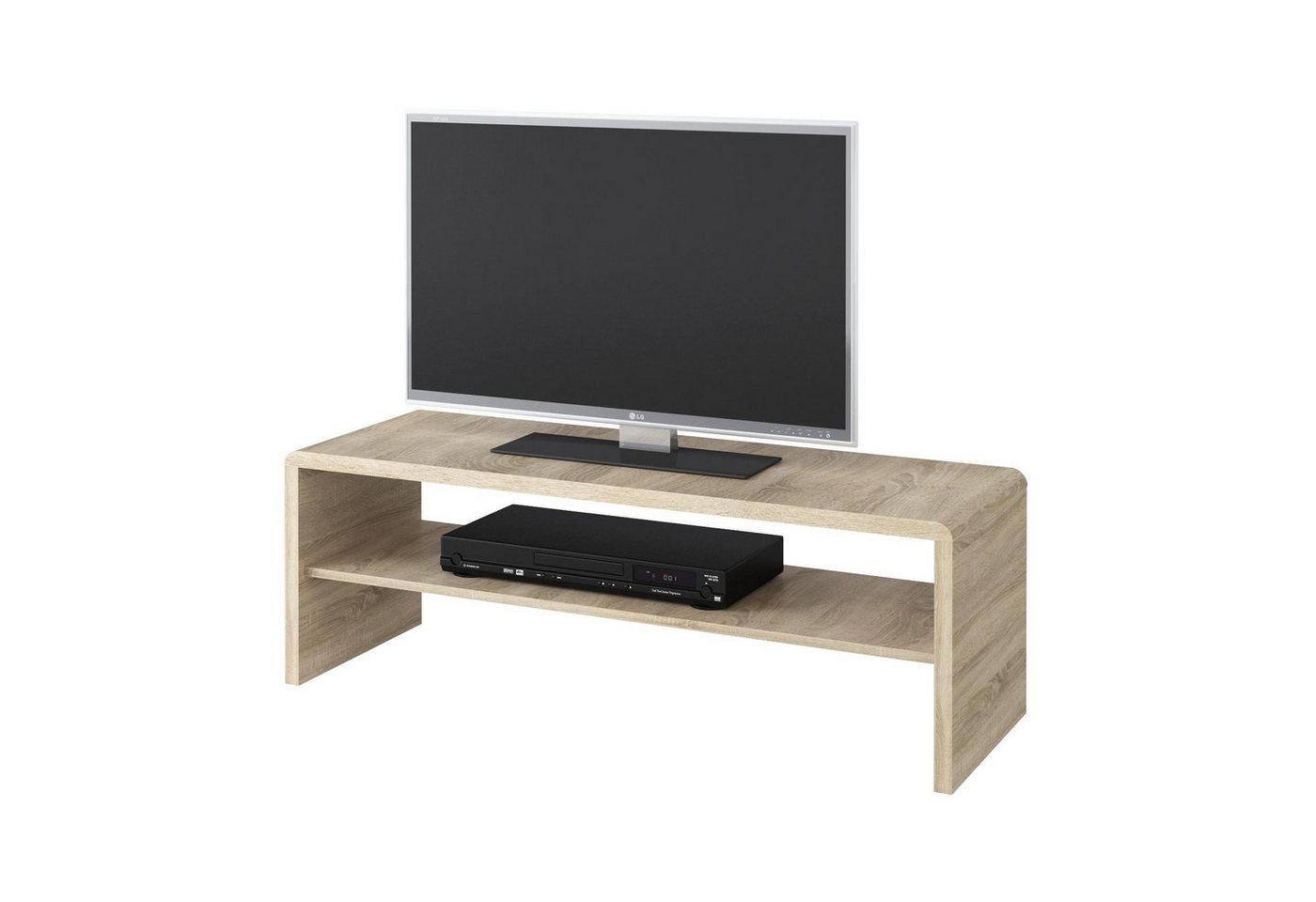 CARO-Möbel Couchtisch LEXA, Couchtisch TV Lowboard Fernsehtisch in Sonoma Eiche 120 x 40 cm mit Ab von CARO-Möbel