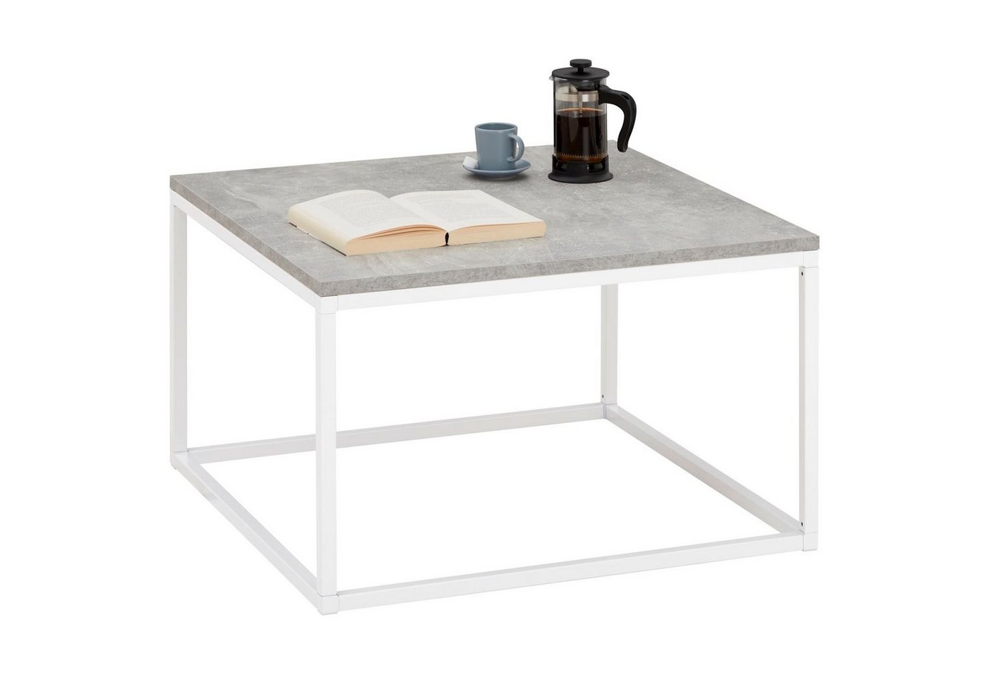 CARO-Möbel Couchtisch NOVY, Couchtisch Wohnzimmer Beistell Sofa Tisch Industrial design 67 x 67 cm von CARO-Möbel