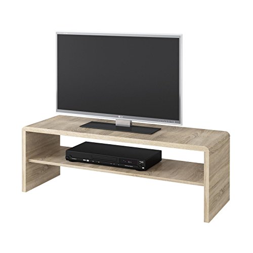 CARO-Möbel Couchtisch TV Lowboard Fernsehtisch Lexa, in Sonoma Eiche, 120 x 40 cm, mit Ablagefach von CARO-Möbel