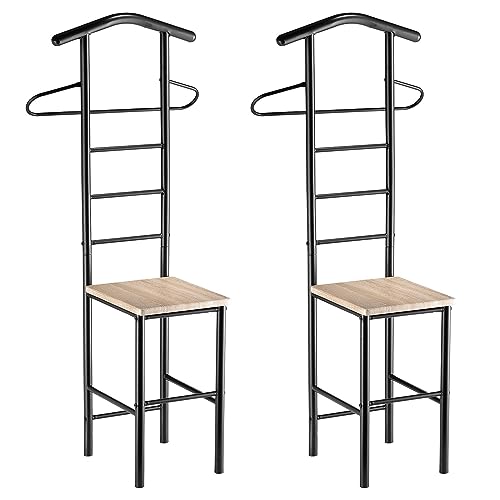 Herrendiener JIVO 2er-Set Stummer Diener Kleiderständer, Metallgestell schwarz und Ablage in Sonoma Eiche, 121 cm, Garderobe mit Hosenbügel Herrendiener JIVO 2er-Set Stummer Diener Kleiderständer, Metallgestell schwarz und Ablage in Sonoma Eiche, 121 cm, Garderobe mit Hosenbügel von CARO-Möbel