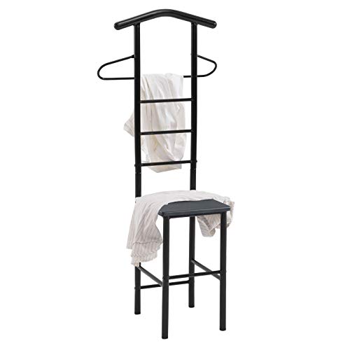 Herrendiener JIVO Stummer Diener Kleiderständer in schwarz, 121 cm, Garderobe mit Hosenbügel Herrendiener JIVO Stummer Diener Kleiderständer in schwarz, 121 cm, Garderobe mit Hosenbügel von CARO-Möbel