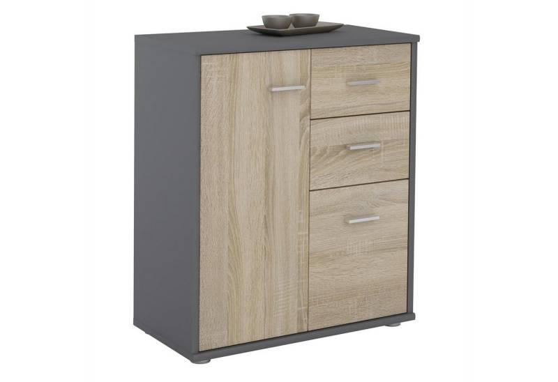 CARO-Möbel Highboard LOCARNO, Kommode Sideboard Mehrzweckschrank Anrichte Beistell Design 2 Türen Sc von CARO-Möbel