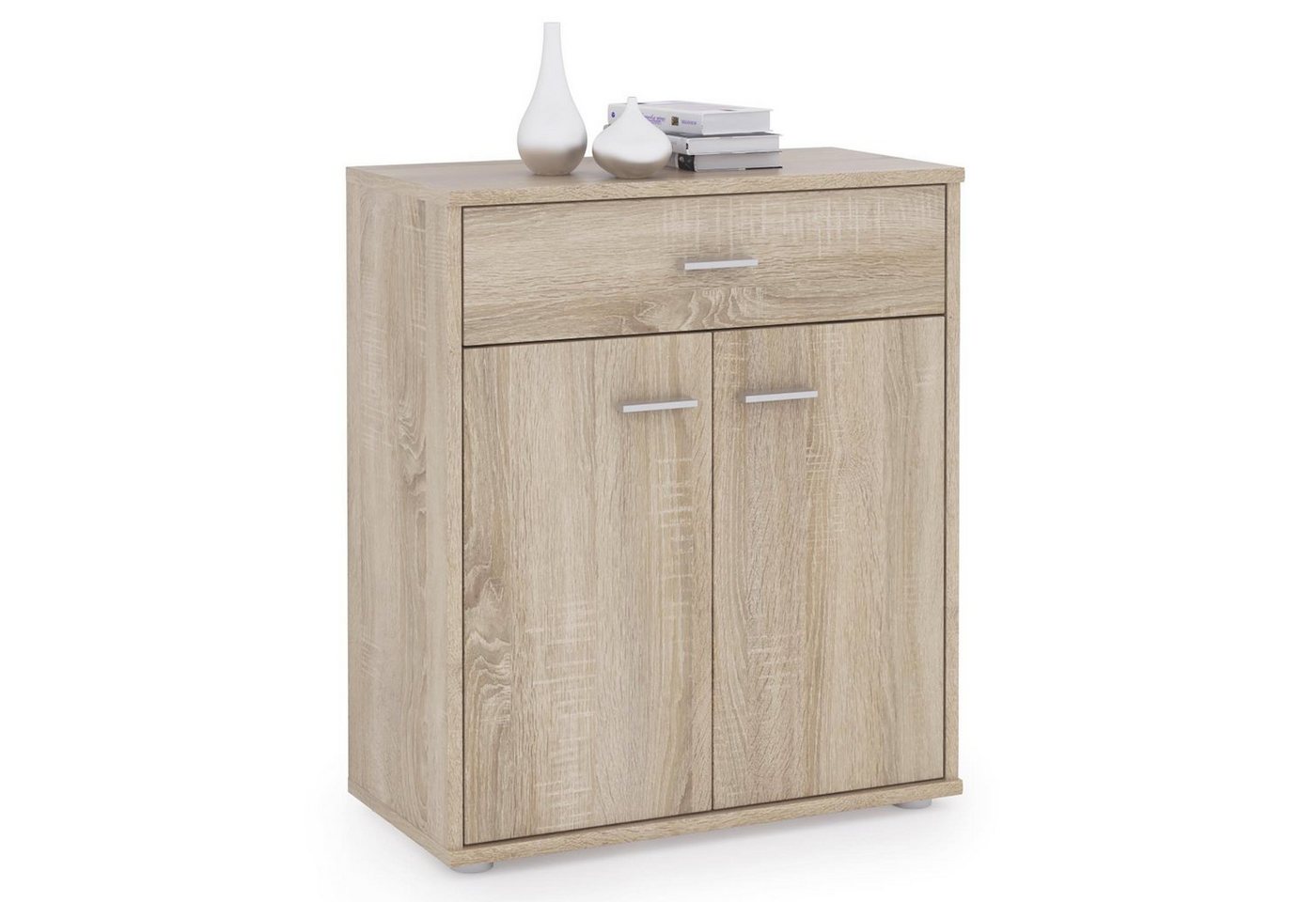 CARO-Möbel Highboard TOMMY, Kommode Sideboard Schrank Anrichte Sonoma Eiche mit Schublade Design von CARO-Möbel