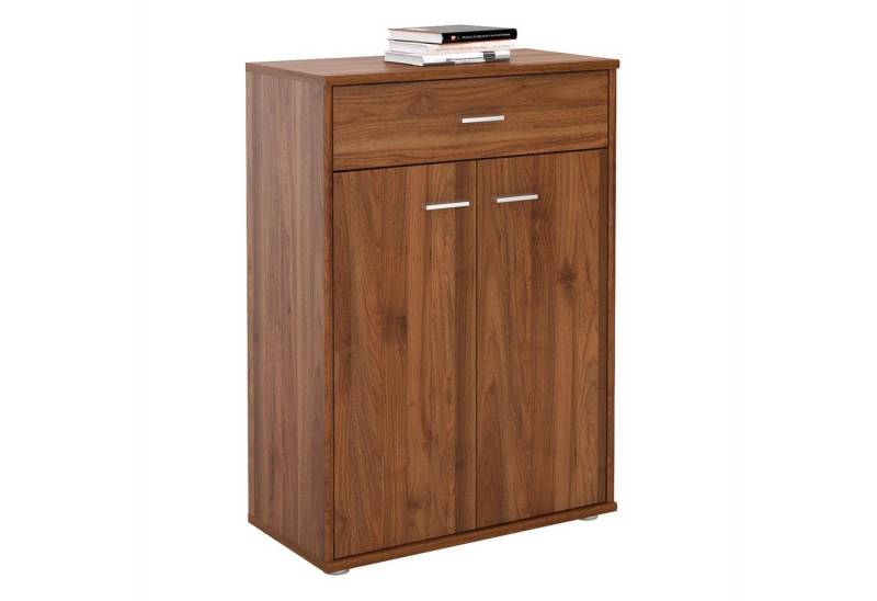 CARO-Möbel Highboard TOMMY, Kommode Sideboard Schrank in nussbaum 2 Türen Anrichte Highboard von CARO-Möbel