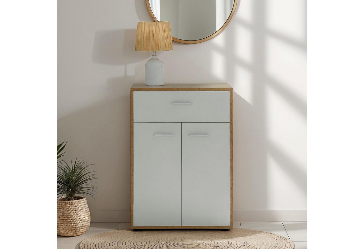 CARO-Möbel Highboard TOMMY, Kommode Sideboard Schrank in verschiedenen Farben 2 Türen Anrichte Hig von CARO-Möbel