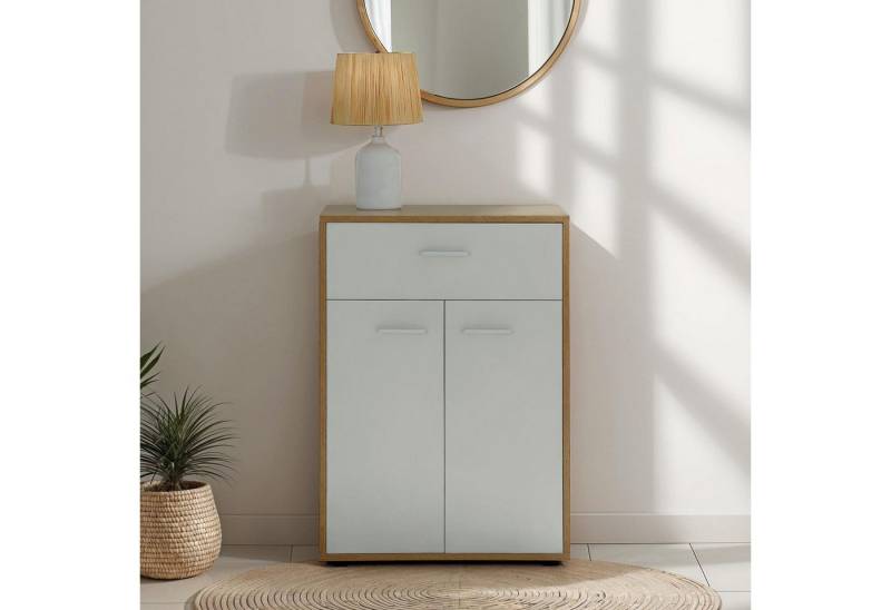 CARO-Möbel Highboard TOMMY, Kommode Sideboard Schrank in verschiedenen Farben 2 Türen Anrichte Hig von CARO-Möbel