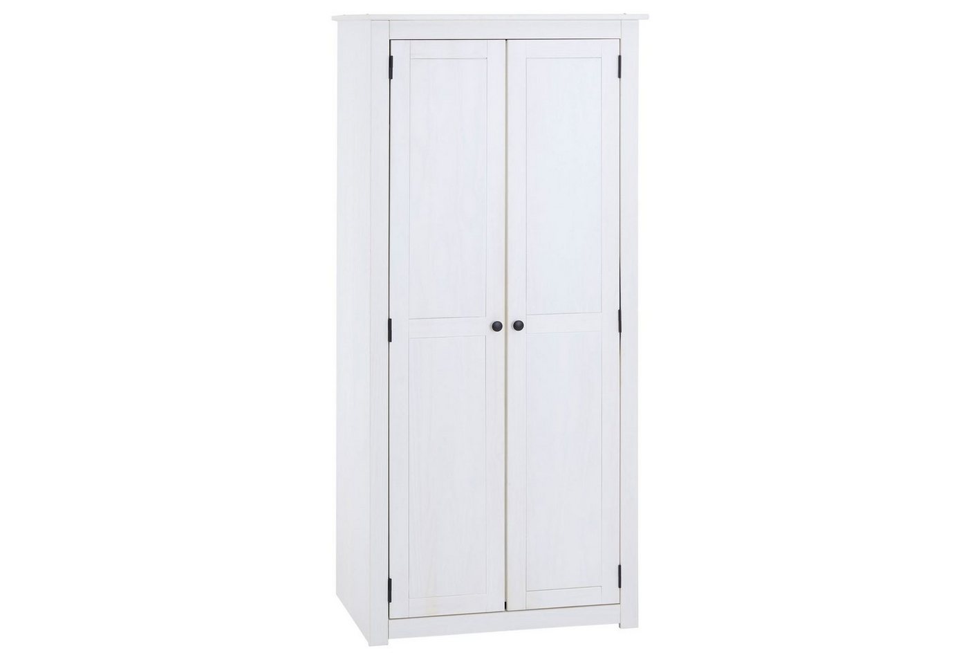 CARO-Möbel Kleiderschrank PAULO Kleiderschrank mit 2 Türen aus Kiefer Schrank mit großem Fach und Klei von CARO-Möbel