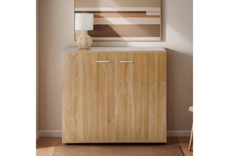 CARO-Möbel Kommode CHICAGO, Flur- oder Aktenkommode mit 2 Türen und Ablagefach Sonoma Eiche CARO-Möbel Kommode CHICAGO, Flur- oder Aktenkommode mit 2 Türen und Ablagefach Sonoma Eiche von CARO-Möbel