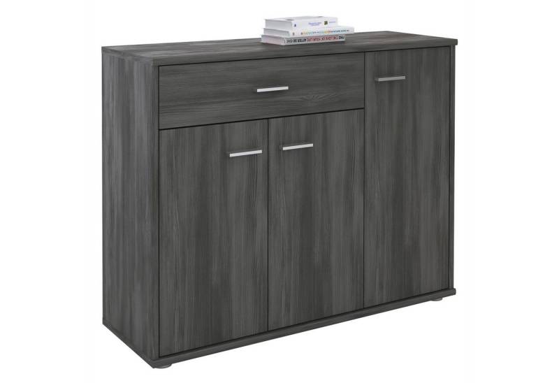 CARO-Möbel Kommode ESTELLE, Sideboard Mehrzweckschrank, 3 Türen und 1 Schublade, 88 cm breit von CARO-Möbel