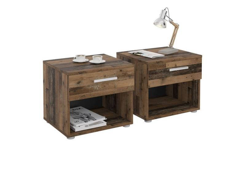 CARO-Möbel Nachtkommode MARY, Nachttisch Nachtschrank Nchtkommode 2er Set Kommode Schubladenkommode von CARO-Möbel
