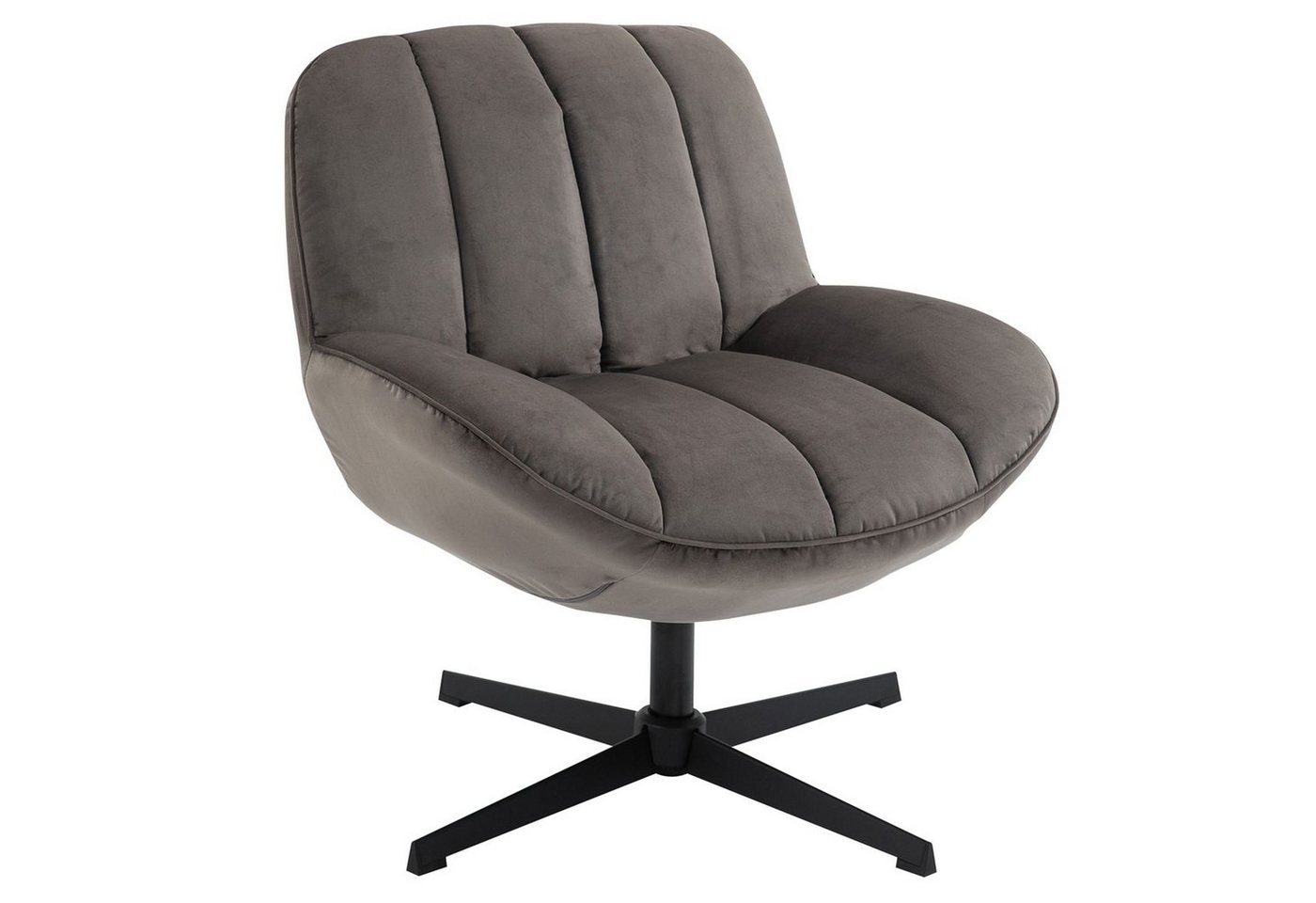 CARO-Möbel Sessel, Wohnzimmer Polster Lese Sessel Velour Bezug Metallgestell modern dunke von CARO-Möbel