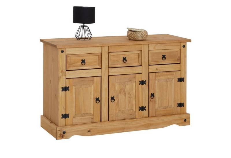 CARO-Möbel Sideboard SALSA, Kommode mit Stauraum im Mexiko Stil, Anrichte Landhausstil natur von CARO-Möbel